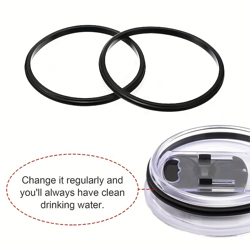 6-Piece Silicone Bottle Gasket Replacement Parts for Flat Bottom Cups