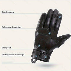 Windproof Warm Motorcycle Riding Gloves Touchscreen Full Finger Cold Resistant