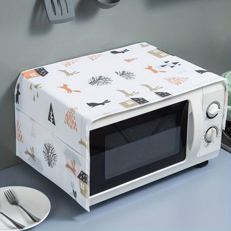 Cartoon Microwave Dust Cover Kitchen Oven Cover Towel Home Texti