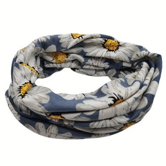 Vintage Daisy Flower Print Beanie Turban Cap Women Elastic Headband