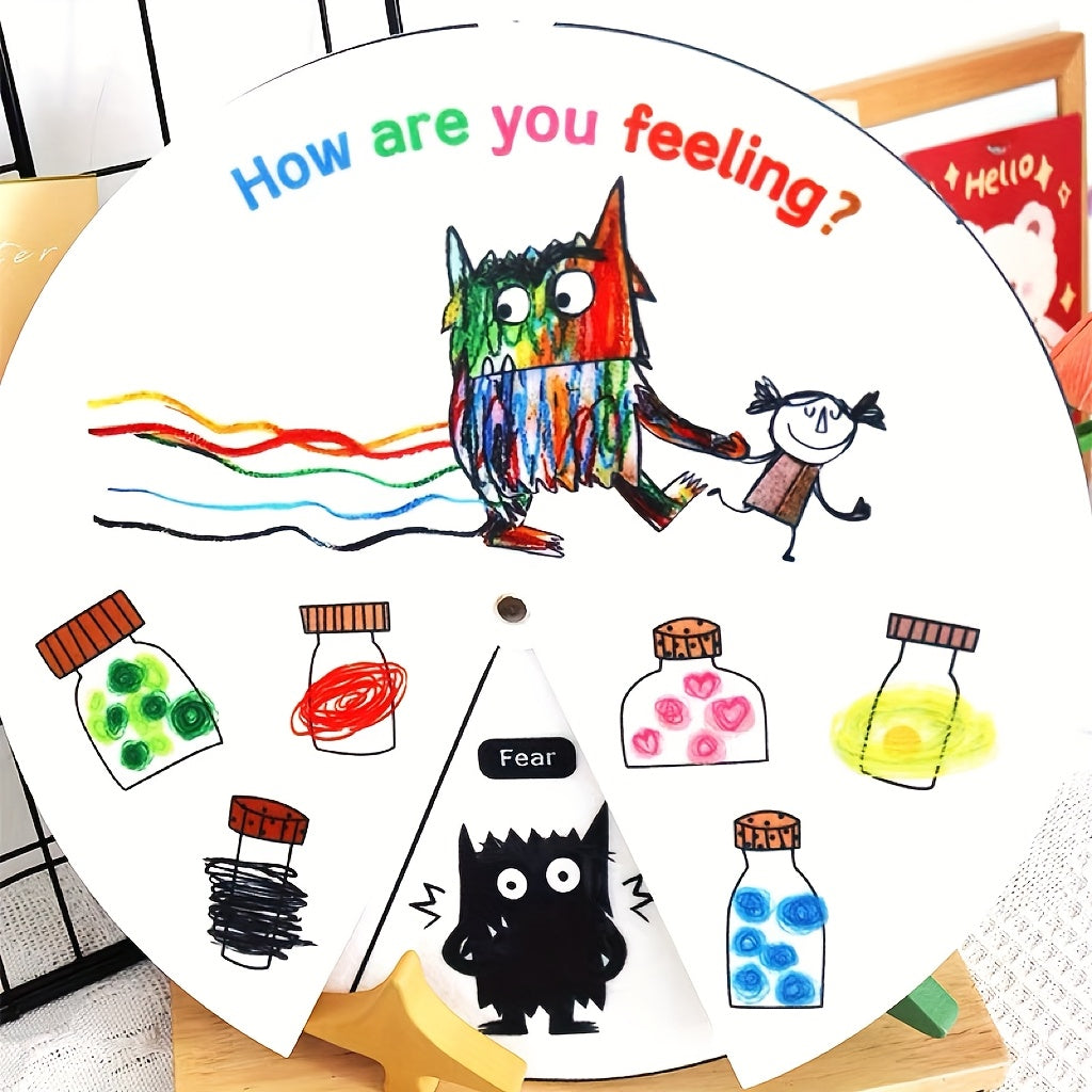 Colorful Monster Puppet Book & Turntable Toy