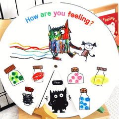 Colorful Monster Puppet Book & Turntable Toy