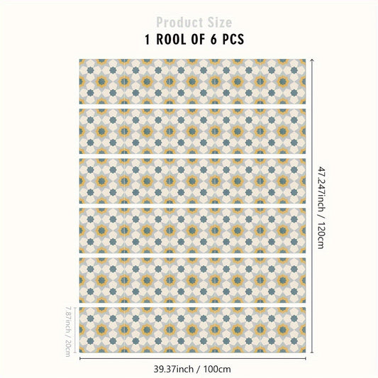 6pcs Nordic Style Adhesive Stair Stickers Home Decoration Waterproof Tile Sticke