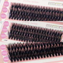 60Pcs Cluster Lashes 0.07D Curl 9-16mm Mix DIY Eyelash Extension Volume Natural