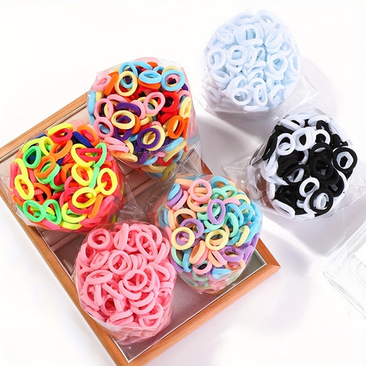 100pcs Colorful Hair Ties Ponytail Holders Set for Baby Girls