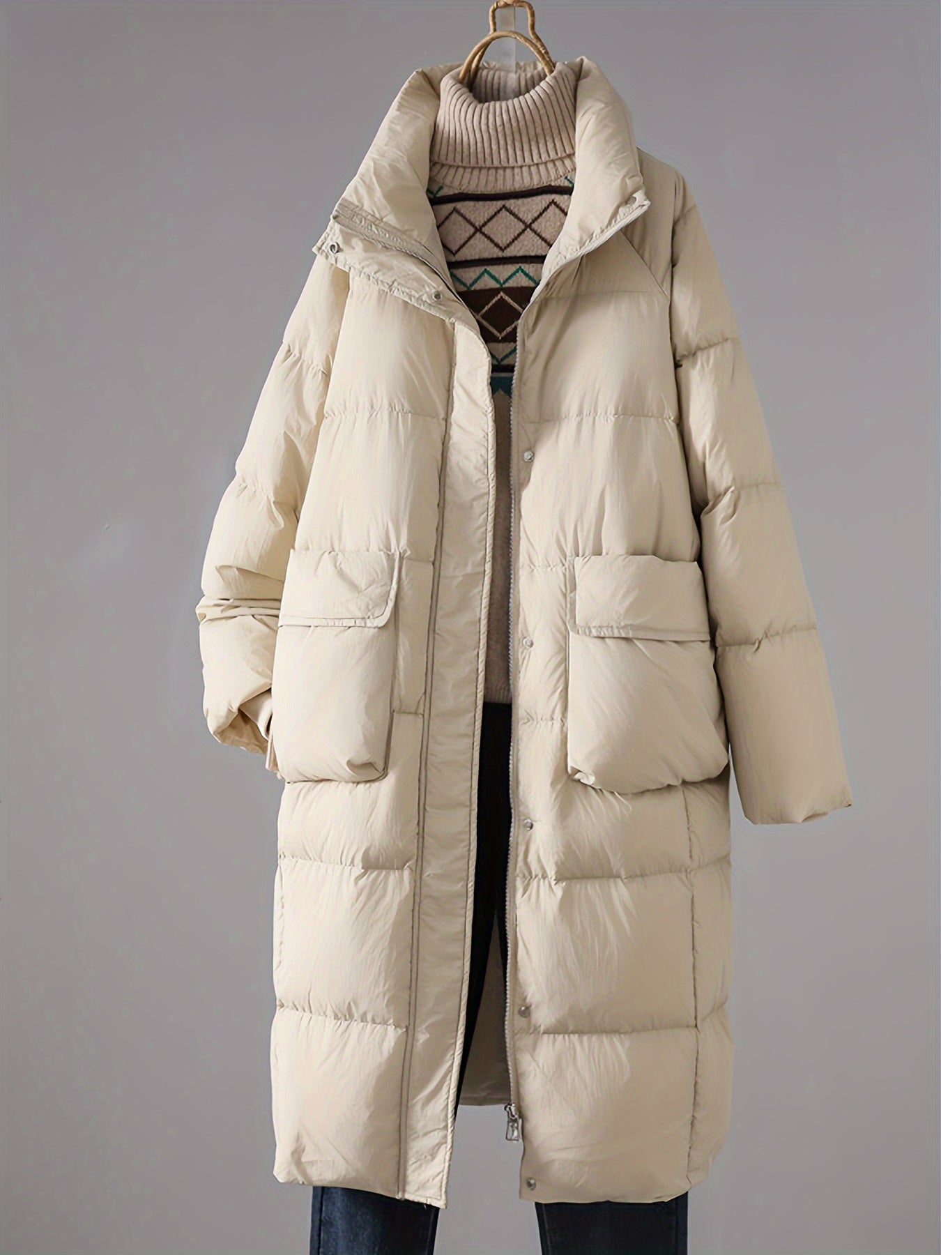 Long Puffer Jacket Women Winter Warm Outdoor Clothing