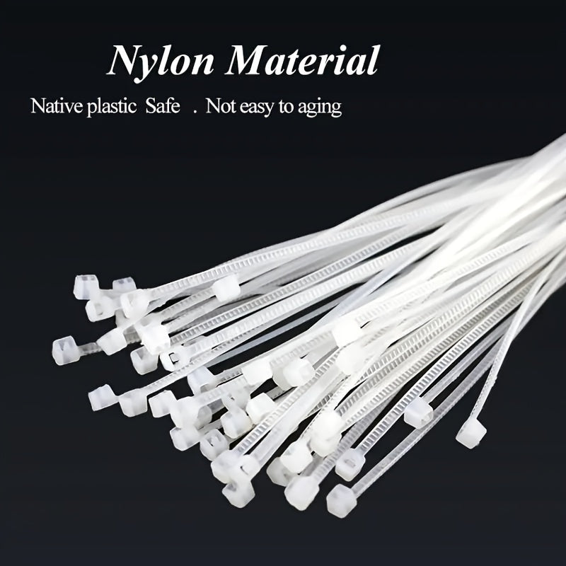 100pcs Nylon Cable Ties Cold Resistant Industrial Binding Belts