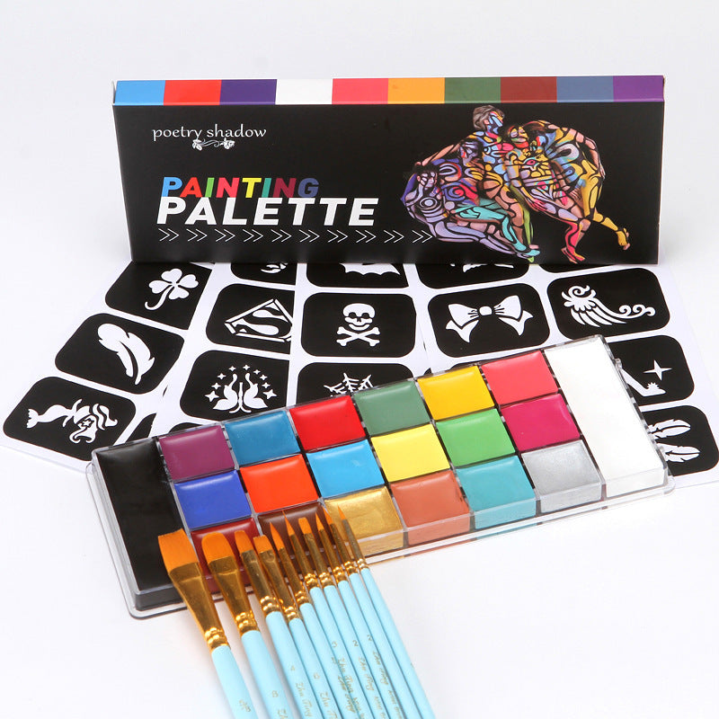 Halloween Face Painting Kit 20 Colors Oily Body Paint Palette