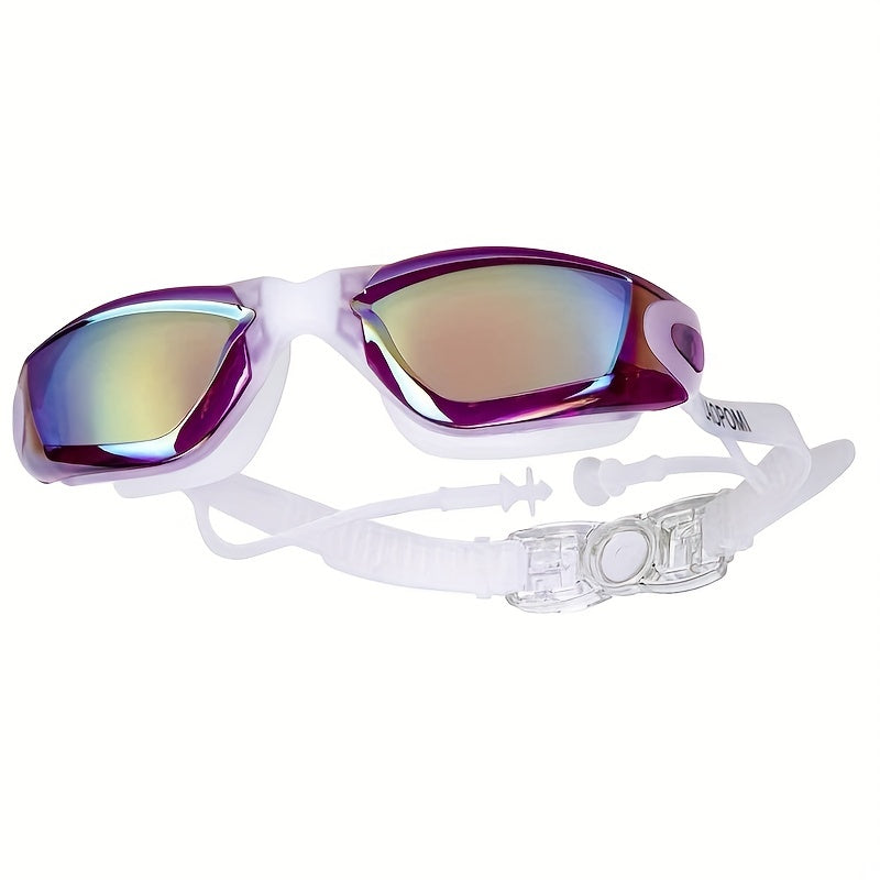 HD Large Frame Electroplating Anti-fog Swimming Goggles