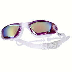 HD Large Frame Electroplating Anti-fog Swimming Goggles