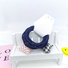 10pcs Plaid Star Decor Hair Tie Elastic Ponytail Holder Hair Accessories