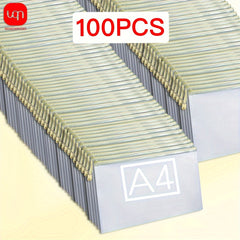 100pcs Mesh Zipper Bags Waterproof File Folders Beige File Bags