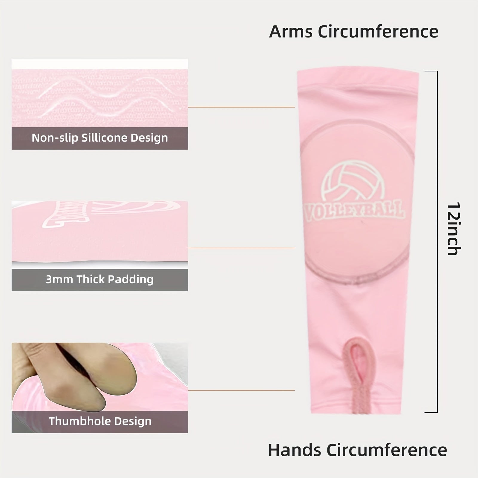Volleyball Arm Sleeves and Knee Pads Set