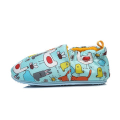 Baby Boys Cartoon Print Slippers Plush Walking Shoes