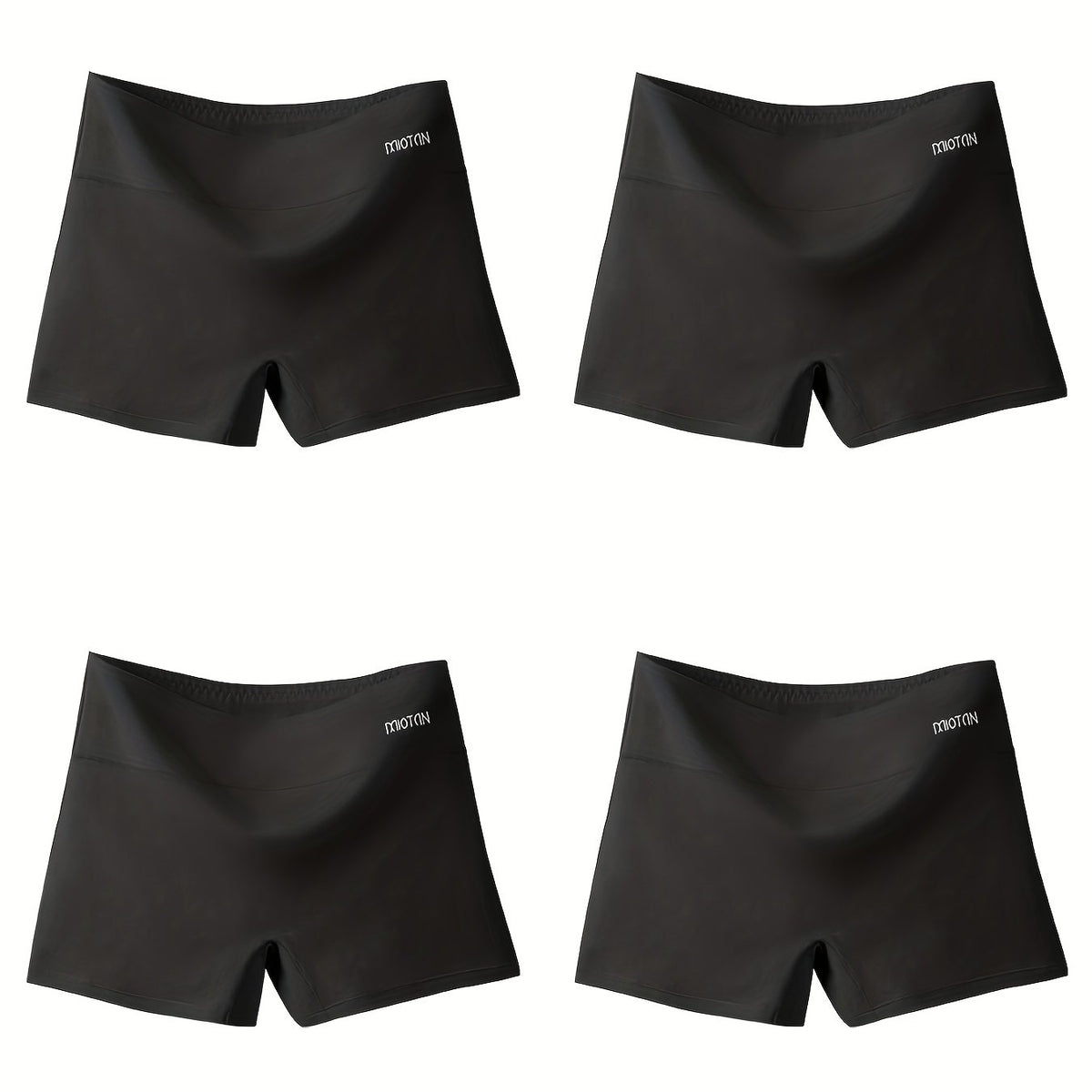 4 Pack Women's Plus Size Seamless Boxer Briefs Set