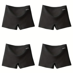 4 Pack Women's Plus Size Seamless Boxer Briefs Set