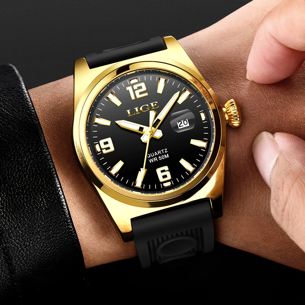 Women's Waterproof Luminous Date Wristwatch