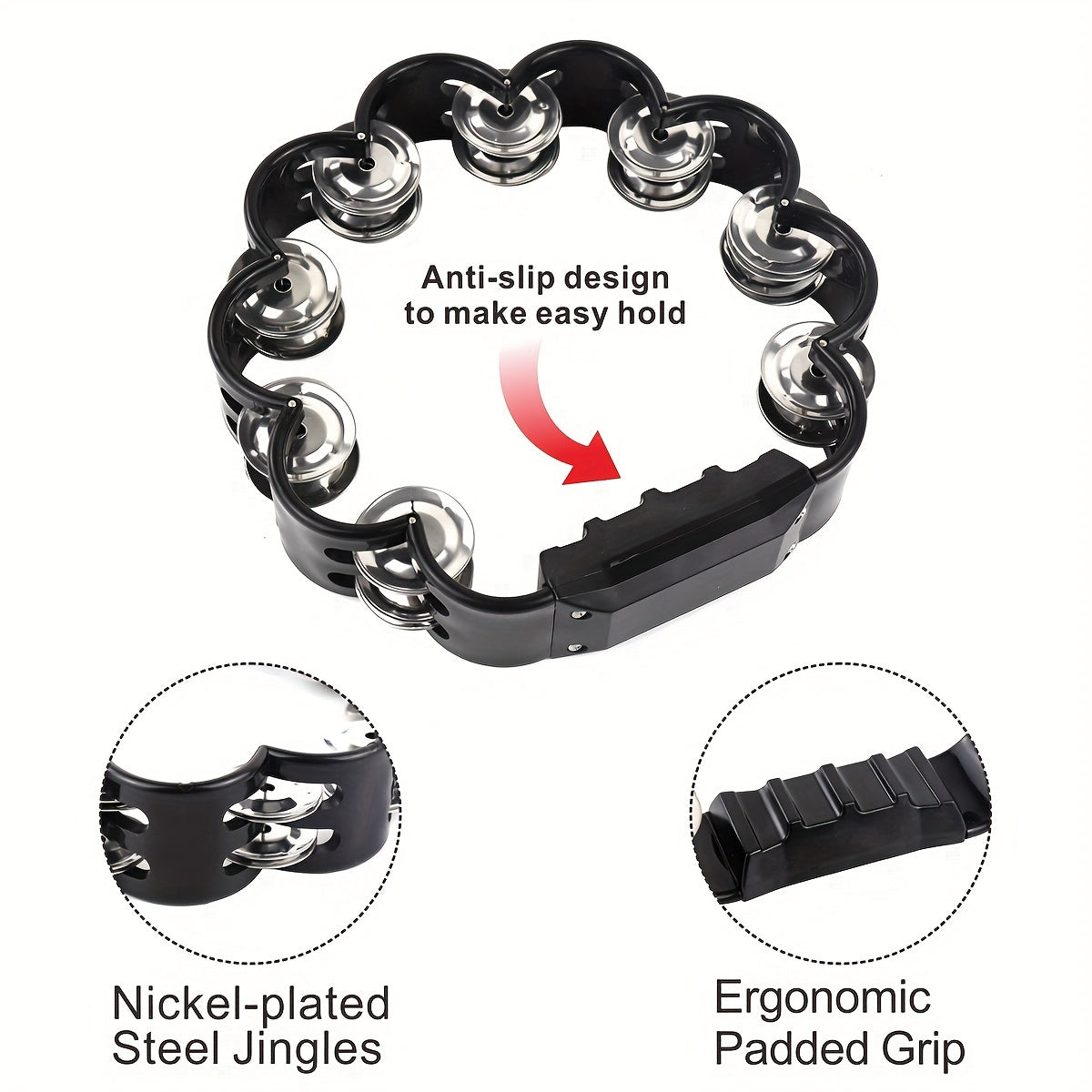 Plastic Tambourines for Adults Flower Shape Percussion Drum