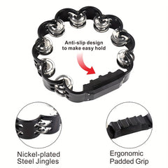 Plastic Tambourines for Adults Flower Shape Percussion Drum