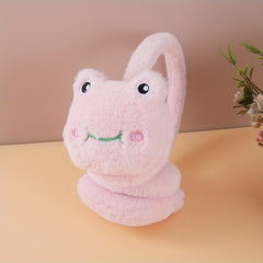 Frog Earmuffs for Winter Plush Ear Covers Knitted Hand Wash Ear Warm