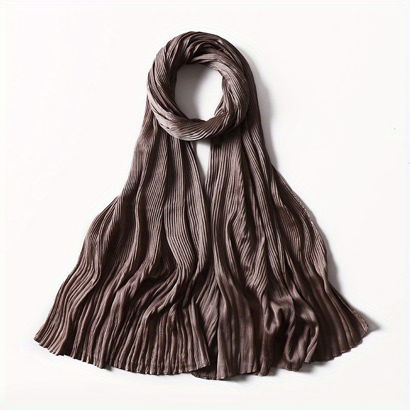 Muslim Headband Solid Elasticity Scarf Windproof Sunproof Shawl