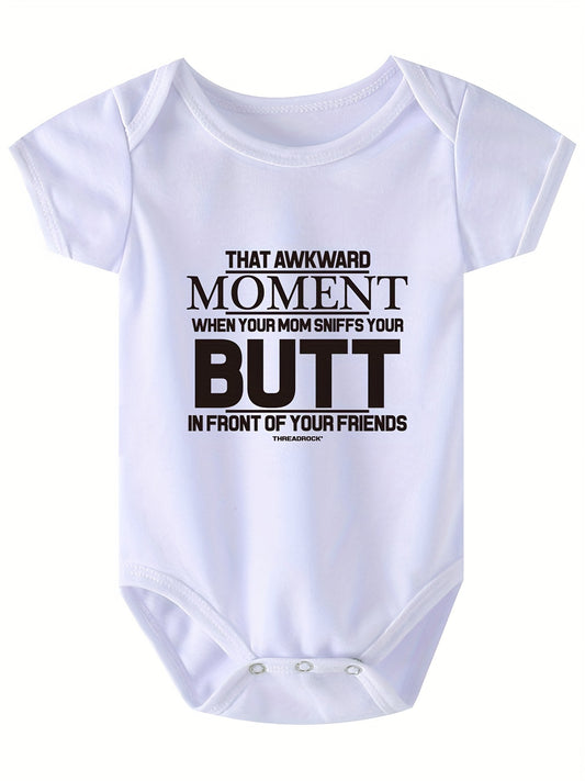 Baby Boys Casual That Awkward Short Sleeve Onesie Clothes