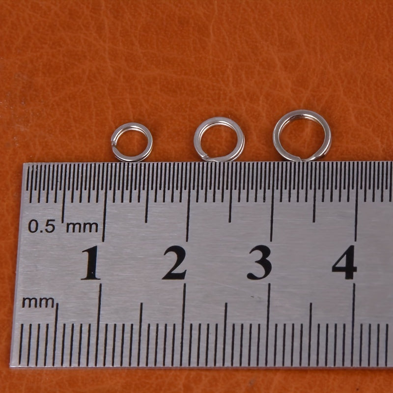 50pcs Stainless Steel Split Ring Lure Connector Fishing Tackle