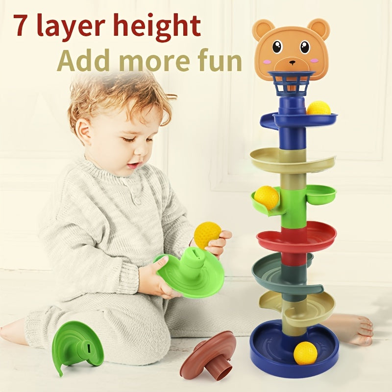 Children's Stacked Shooting Track Rolling Ball Tower