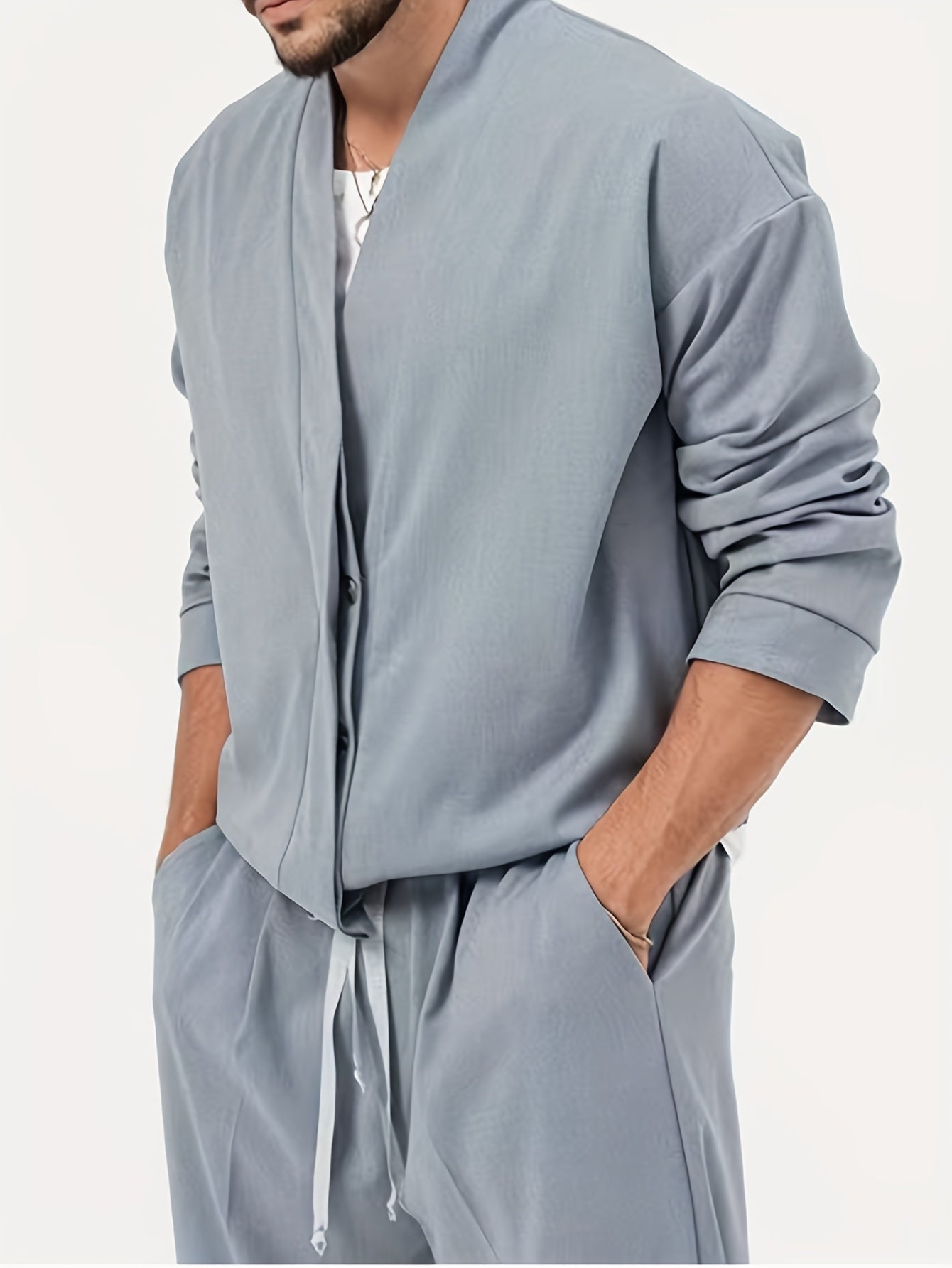 Men's 2 Piece Casual Jacket & Sweatpants Set for Spring Autumn