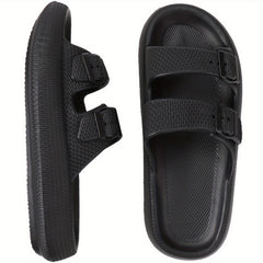 Men's Adjustable Strap Slip On Slides Casual Walking Slippers