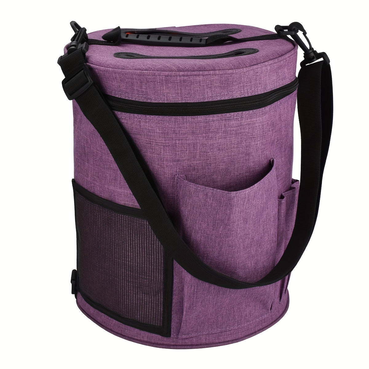 Cylindrical Yarn Storage Bag Large Capacity Non Slip Crochet Bag