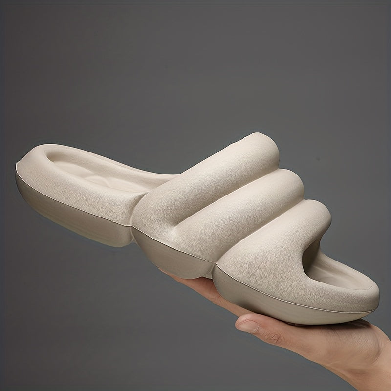 Men's Soft Sole Cloud Slides Non Slip Platform Slides