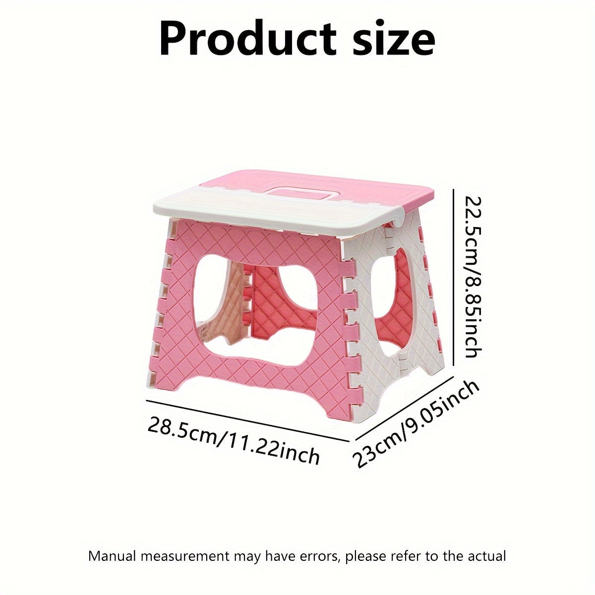 Portable Folding Stool with Handle for Bathroom Kitchen