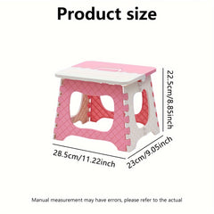Portable Folding Stool with Handle for Bathroom Kitchen