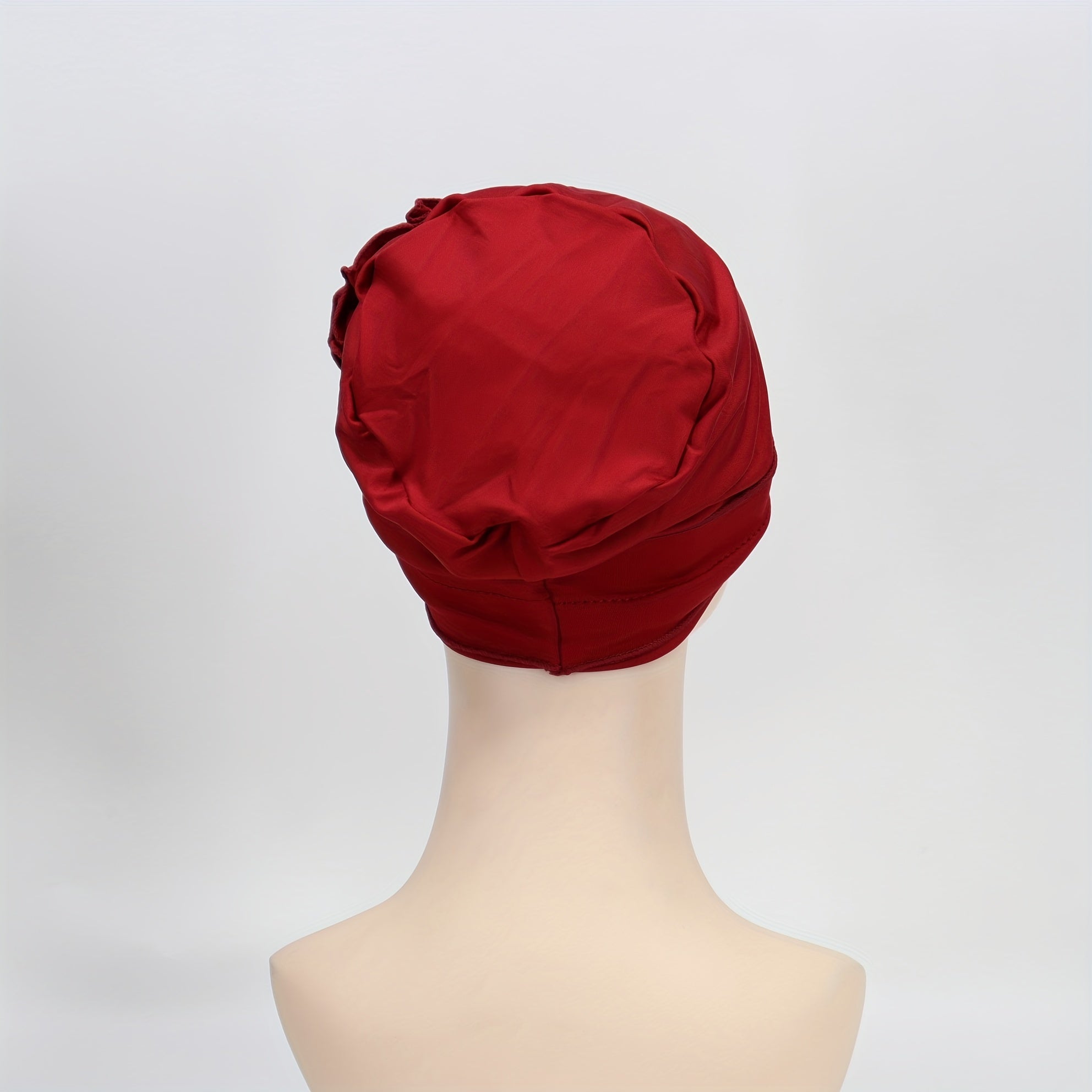 Elastic Turban Cap Solid Head Wrap Bandana Headwear Women Beanie Hats