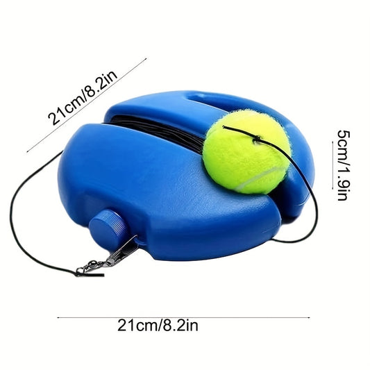 Tennis Singles Training Practice Set - Base, Tennis Ball & Elastic Rope