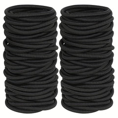 50 Pcs Thick Hair Ties Ponytail Holders Elastic Bands 4mm