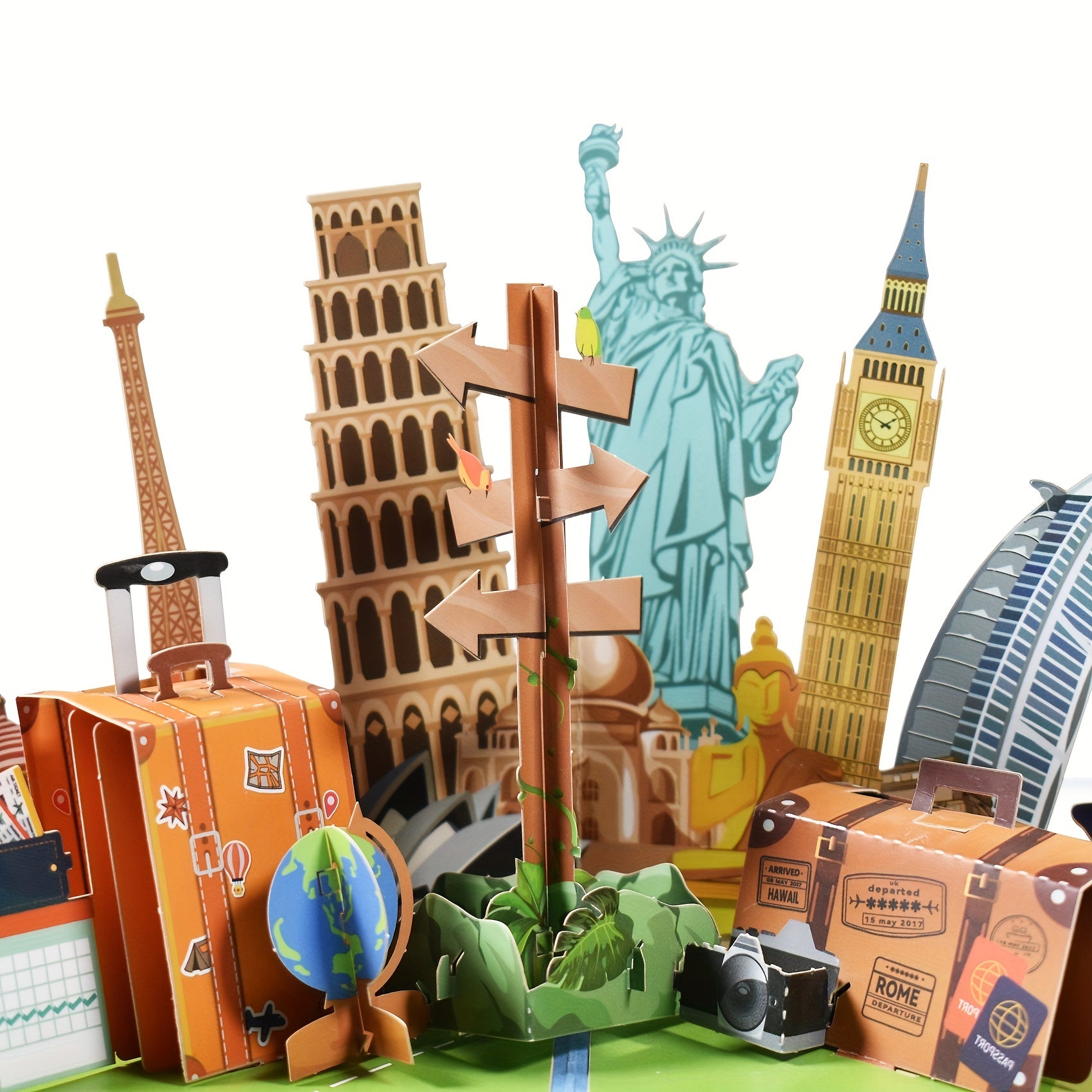 3D Pop Up Travel Card - Ideal for Road Trips & Holidays