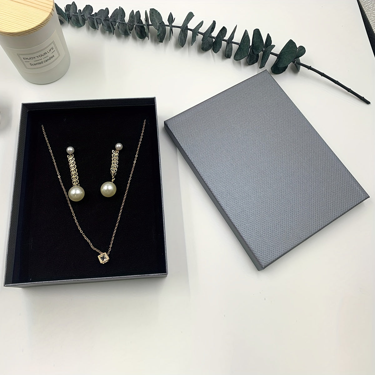 Earrings Necklace Pendant Packaging Box Wedding Decorations