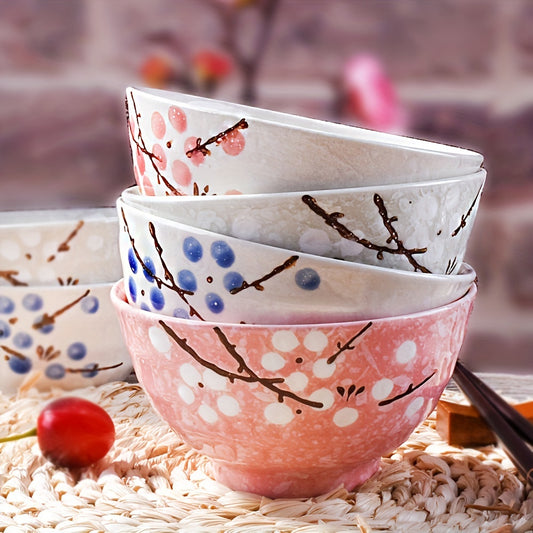 4pcs Ceramic Cereal Bowls Rice Bowls Soup Bowls Ceramic Dessert Bowls