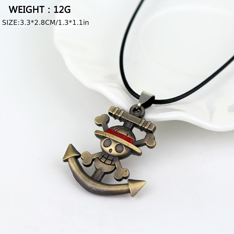 Anime Skeleton Pendant Necklace Pirates Cosplay Gift For Anime Fans