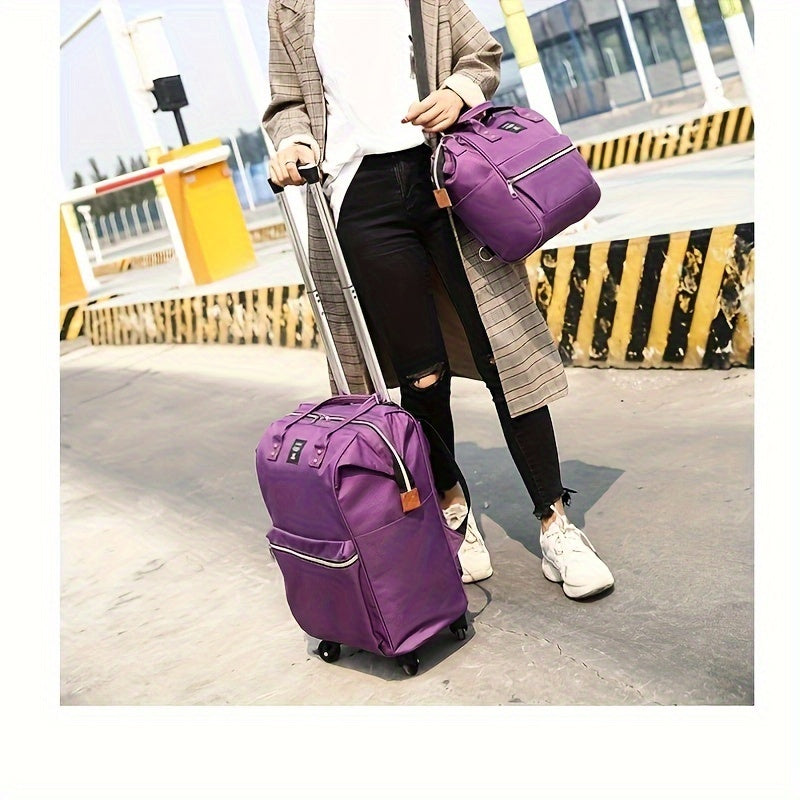 2pcs Waterproof Oxford Cloth Luggage & Tote Set
