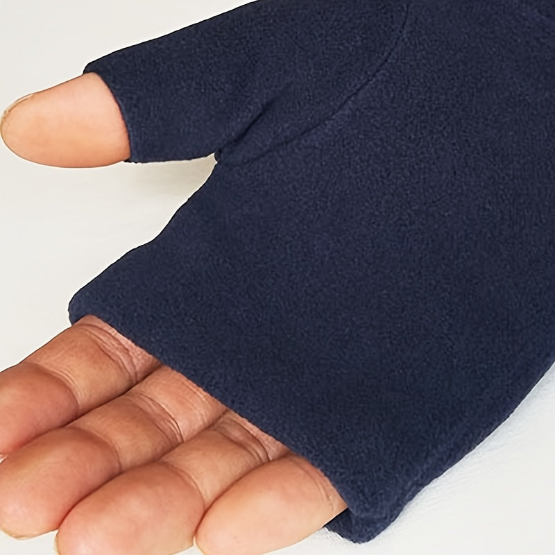 Outdoor Half Finger Gloves Winter Warm Gloves