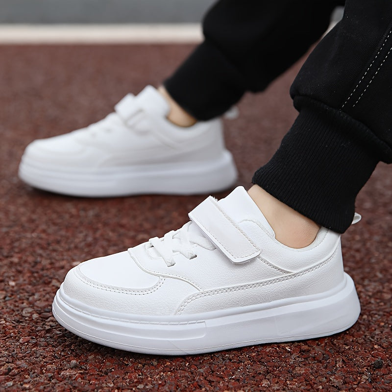 Girl's Solid Skate Shoes Comfy Non Slip Casual Sneakers For Kids