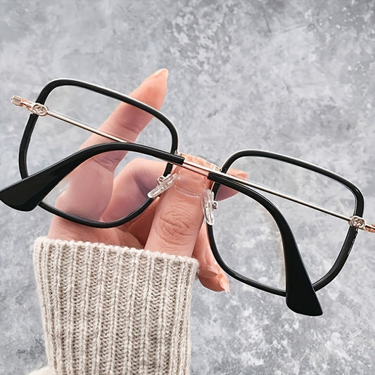 Anti Light Men's Glasses Large Square Frame