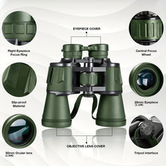 20x50 Professional Binoculars For Adults - Bird Watching Waterproof