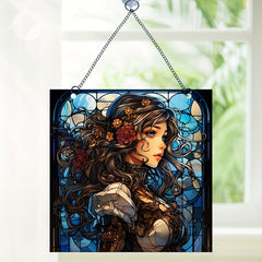 Acrylic Anime Knight Window Decoration Retro Hanging Home Decor