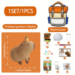 Capybara Crochet Kit for Adults - Christmas Gift, Beginner Craft Set
