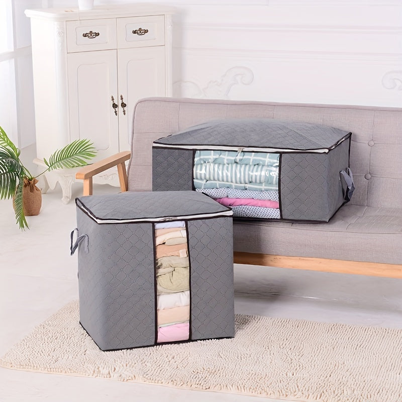 Large Capacity Blanket Storage Bags with Zipper and Clear Window