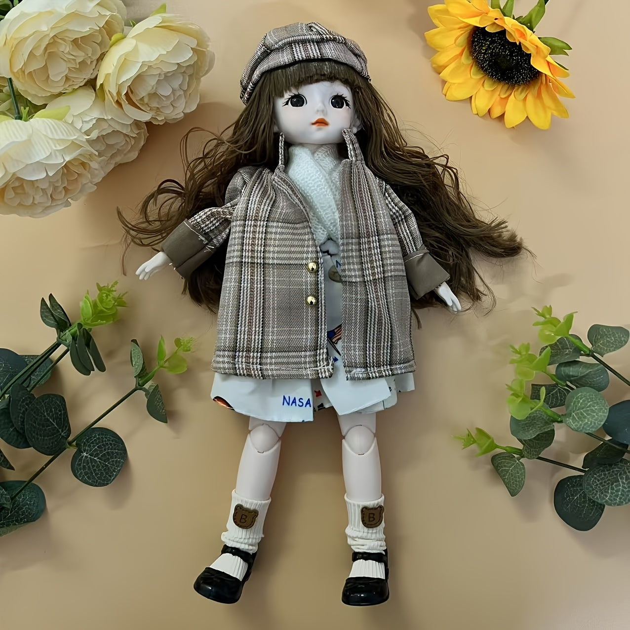 Anime Style Doll Mixed Colors Poseable Figure Collectible Display Collection